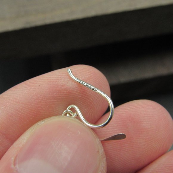 Sterling Silver Dainty Odd Design Earrings Vintage - Picture 3 of 5